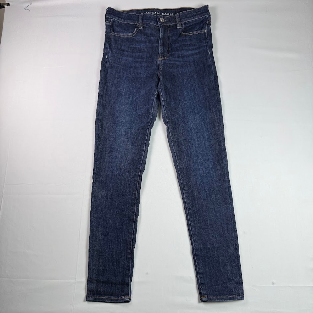 American Eagle Hi-Rise Jegging Ne(x)t Level Stretch Dark Wash Jeans 10 Long